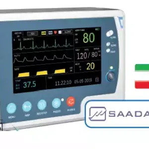 Monitor Multiparámetro SAADAT para monitoreo continuo de signos vitales en hospitales, UCI y ambulancias