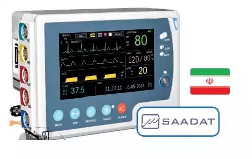 Monitor Multiparámetro SAADAT para monitoreo continuo de signos vitales en hospitales, UCI y ambulancias